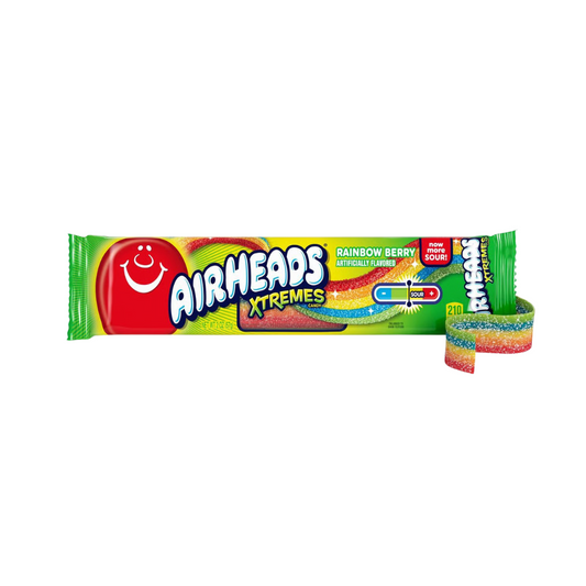 Airheads Xtreme Sour Belts Candy, – 2 oz