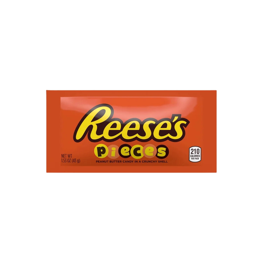 REESE'S PIECES Peanut Butter in a Crunchy Shell, 1.53 oz (18 - Pack)