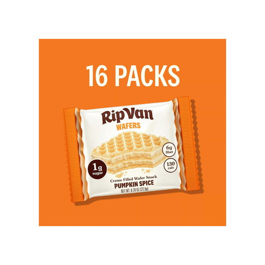 Rip Van Pumpkin Spice Keto Wafer Cookies – 16 Count