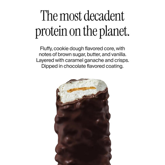David Bronze High Protein Bars - Cookie Dough Caramel Chocolate (12 Bars)