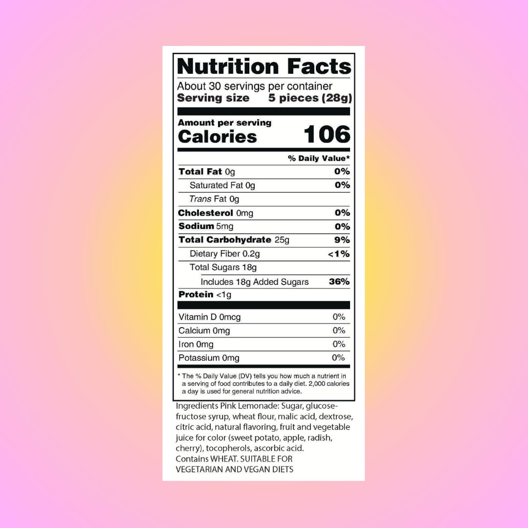 Sour Power - Pink Lemonade Straws (24 Pack)