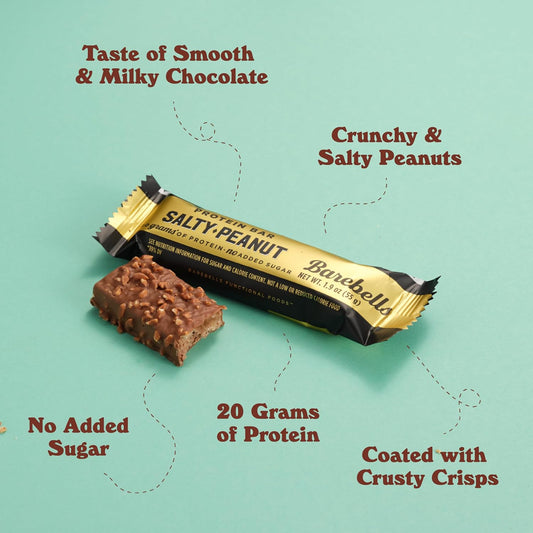 Barebells Protein Bar - Salty Peanut - 20g Protein (12 Bars)