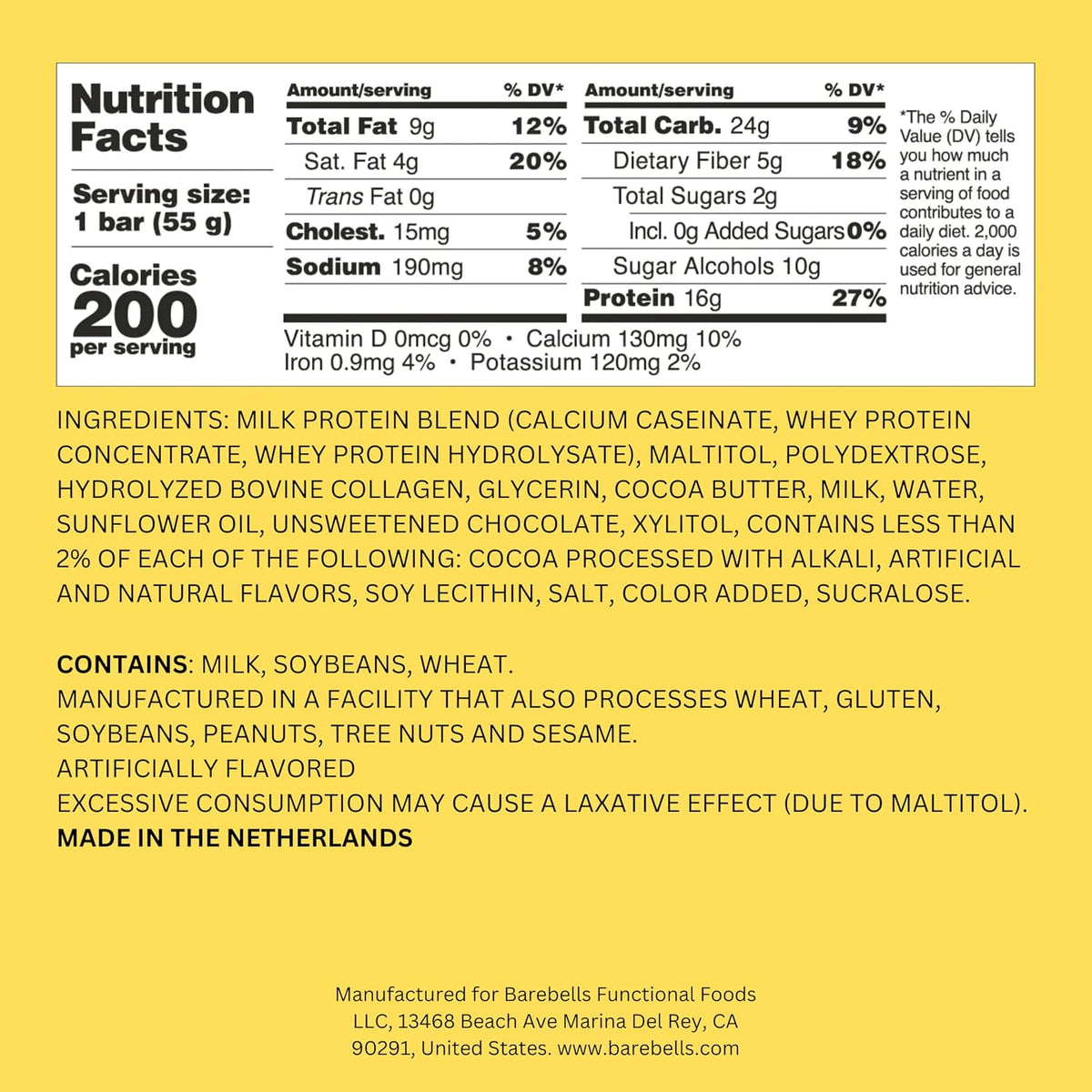 Barebells Soft Protein Bar - Caramel Choco - 16g Protein (12 Bars)