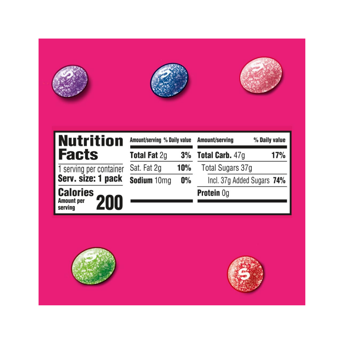 SKITTLES SOURS Wild Berry, 1.8 Oz
