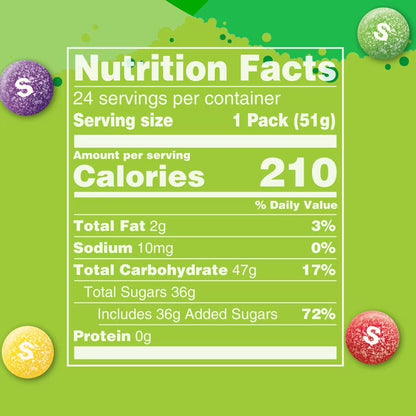 Skittles Sour Chewy Candy – 1.8 oz Full Size Packs (24 Count)