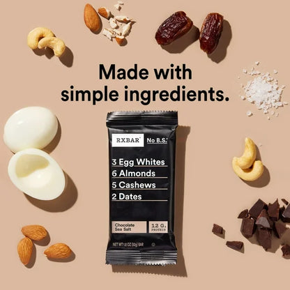 RXBAR Protein Bars – Chocolate Sea Salt (12 Bars)