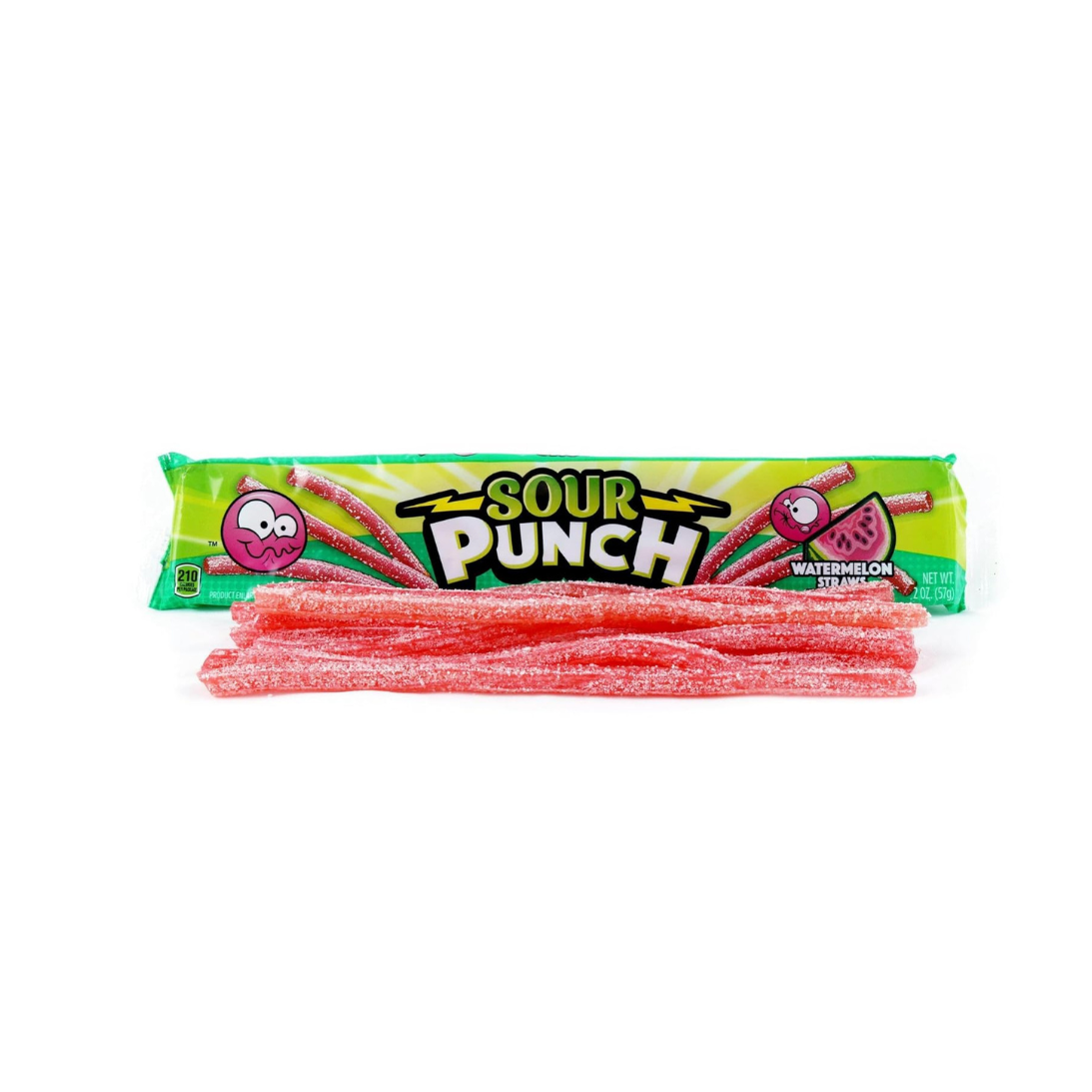 Sour Punch Watermelon Straws (24 - Pack)