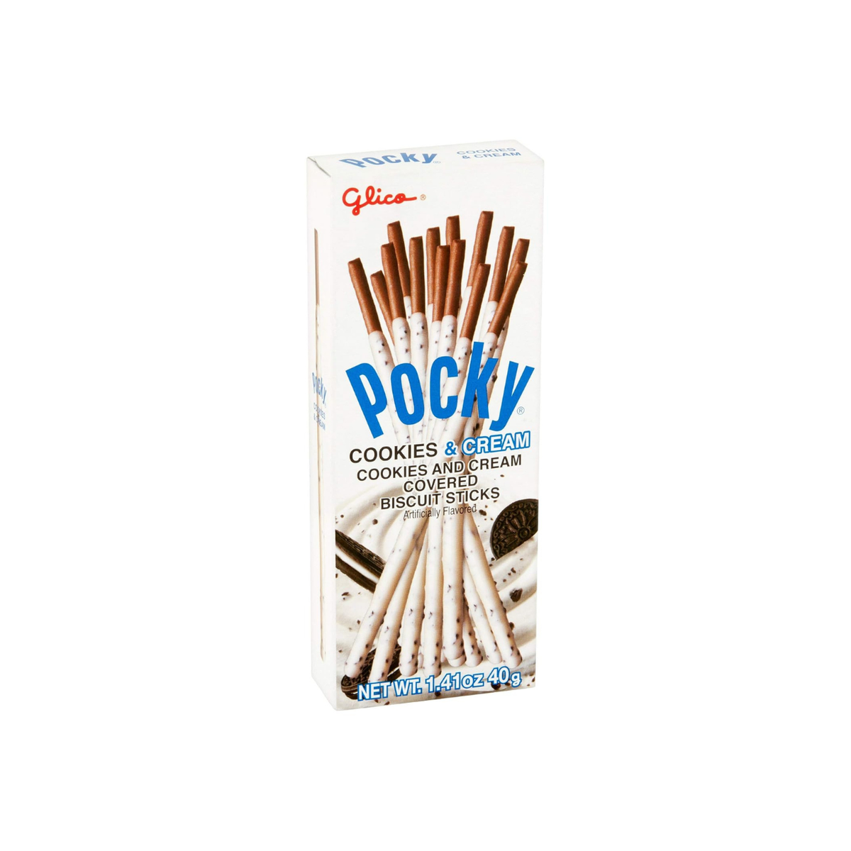 Pocky Cookies & Cream Covered Biscuit Sticks 1.41 oz (10 - Pack)