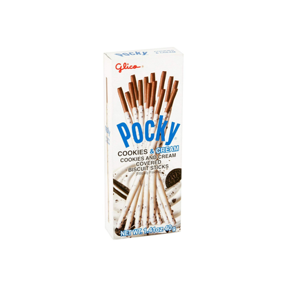 Pocky Cookies & Cream Covered Biscuit Sticks 1.41 oz (10 - Pack)