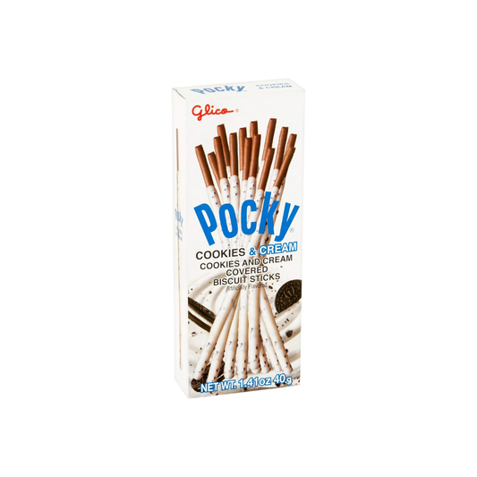 Pocky Cookies & Cream Covered Biscuit Sticks 1.41 oz (10 - Pack)