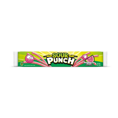 Sour Punch Watermelon Straws (24 - Pack)