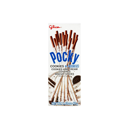 Pocky Cookies & Cream Covered Biscuit Sticks 1.41 oz (10 - Pack)
