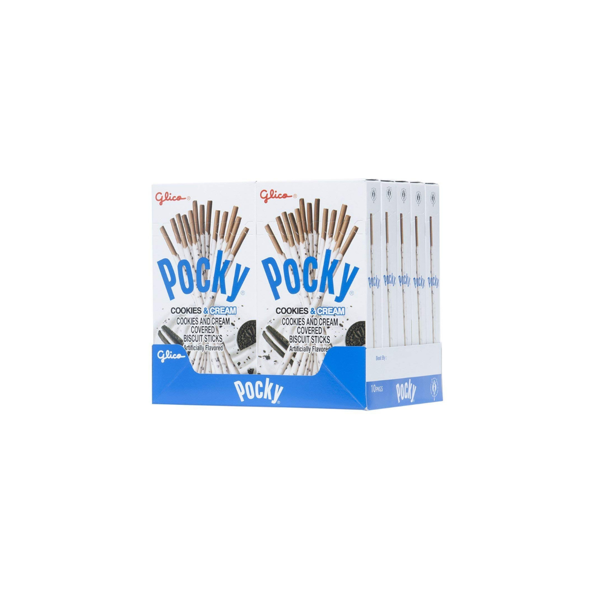 Pocky Cookies & Cream Covered Biscuit Sticks 1.41 oz (10 - Pack)