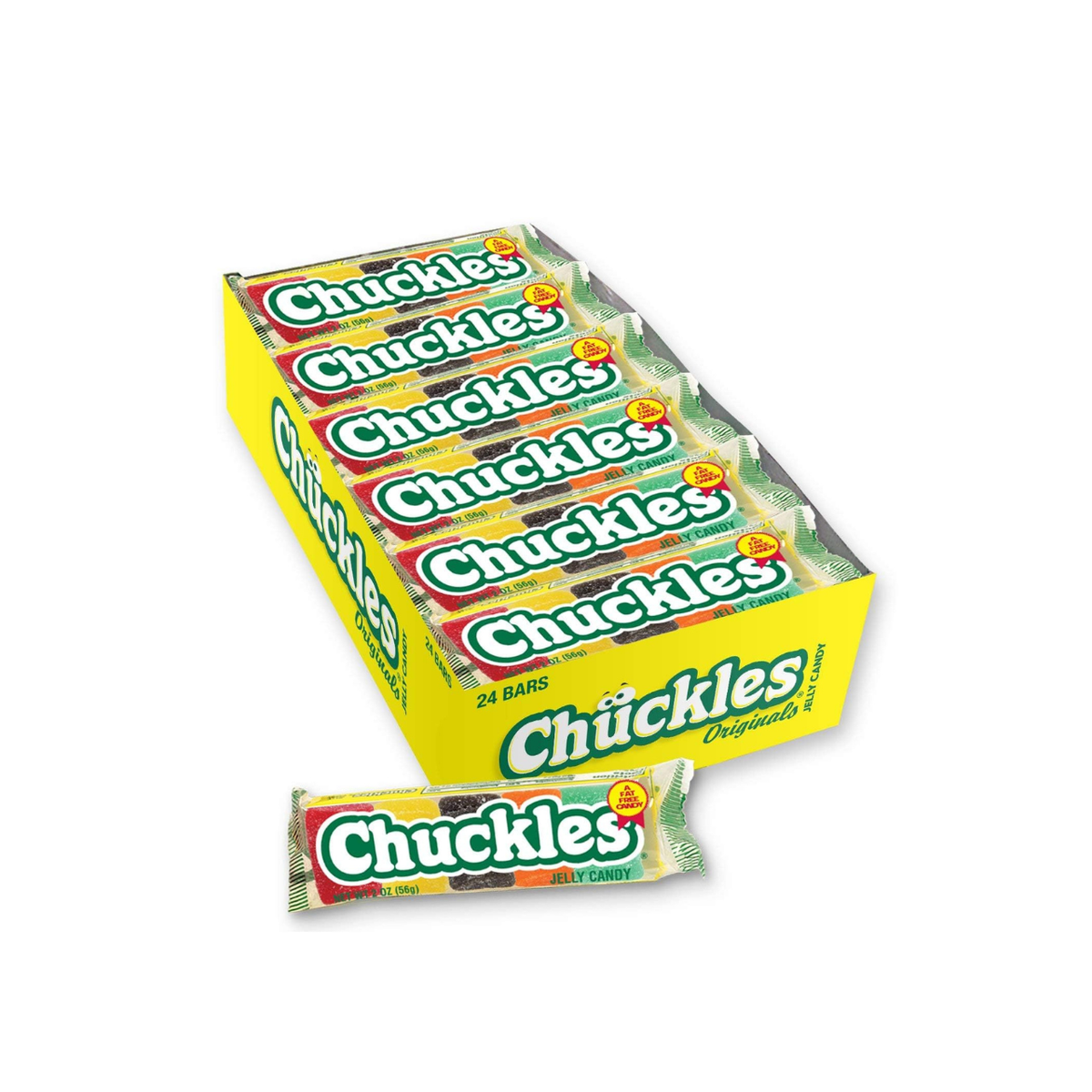 Chuckles Original Jelly Candy Assorted Fruit Flavors 2 oz (24 - Pack)