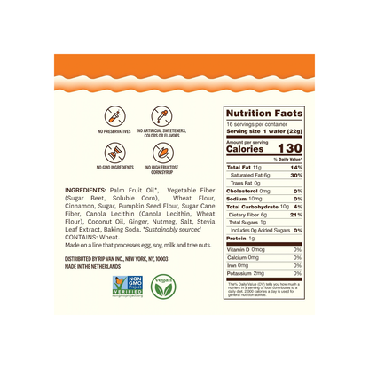 Rip Van Pumpkin Spice Keto Wafer Cookies – 16 Count