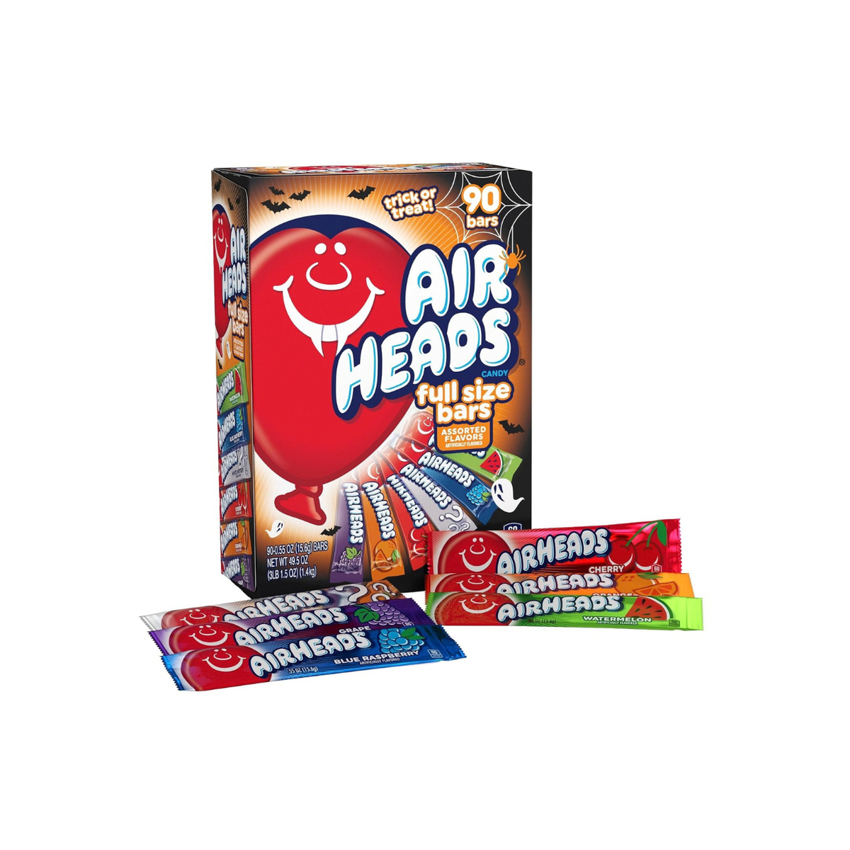 Airheads Full-Size Candy Bars – Halloween Variety Pack (90 Count)