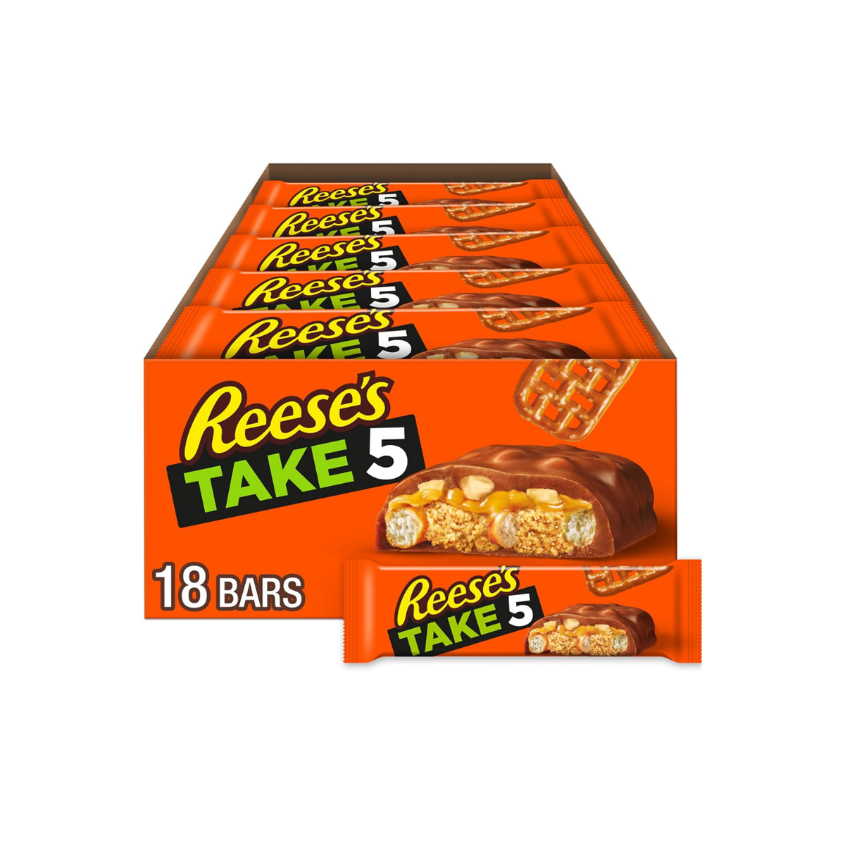 REESE'S TAKE 5 Pretzel, Peanut Butter & Chocolate (18 - Pack)