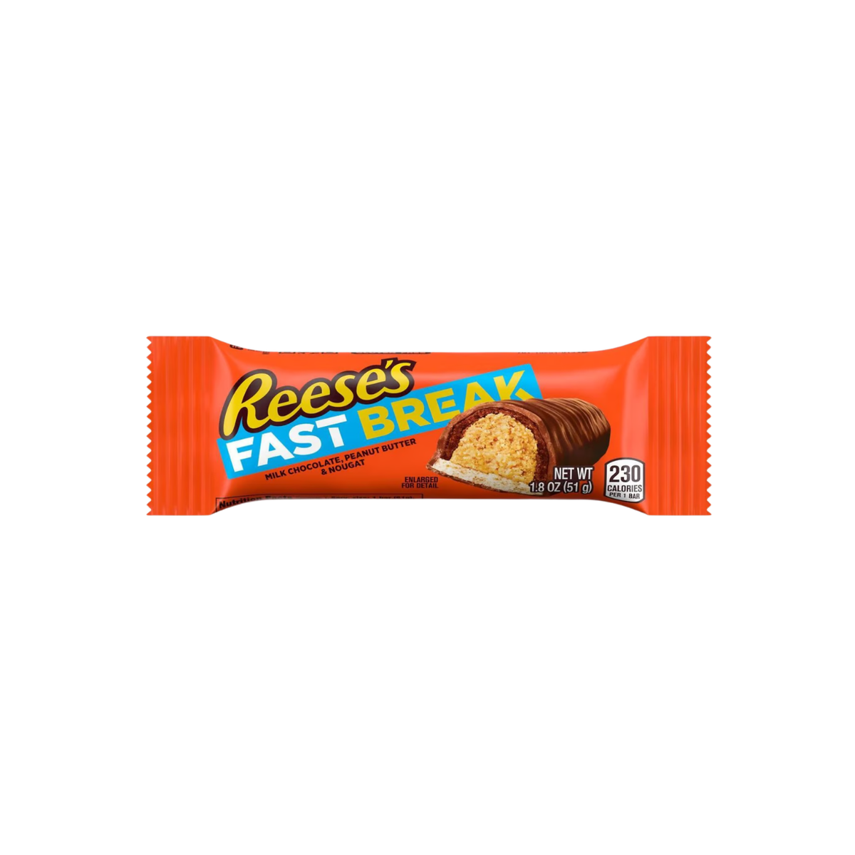 REESE'S FAST BREAK Chocolate Peanut Butter, 1.8 oz (18 - Pack)