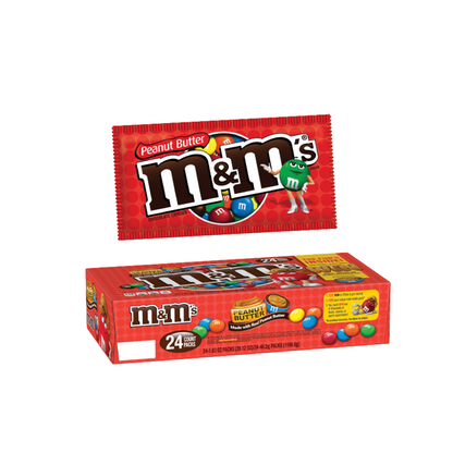 M&M'S Peanut Butter Chocolate Candies – 1.63 oz (24 Pack)