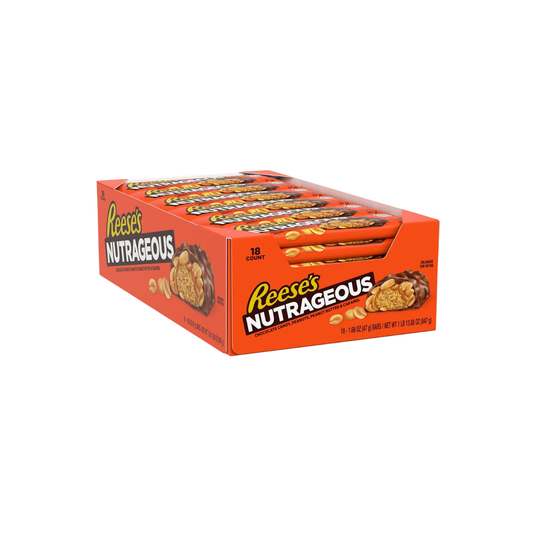REESE'S NUTRAGEOUS Chocolate Peanut Butter, 1.66 oz (18 - Pack)