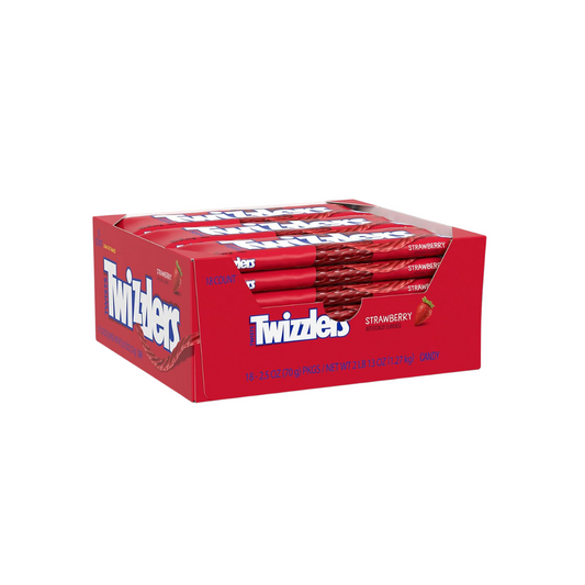 TWIZZLERS Twists Strawberry Licorice Style, – 2.5 oz (18 - Pack)