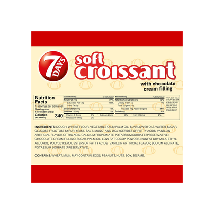 7Days Soft Croissant, Chocolate, 2.65oz - 6 Pack