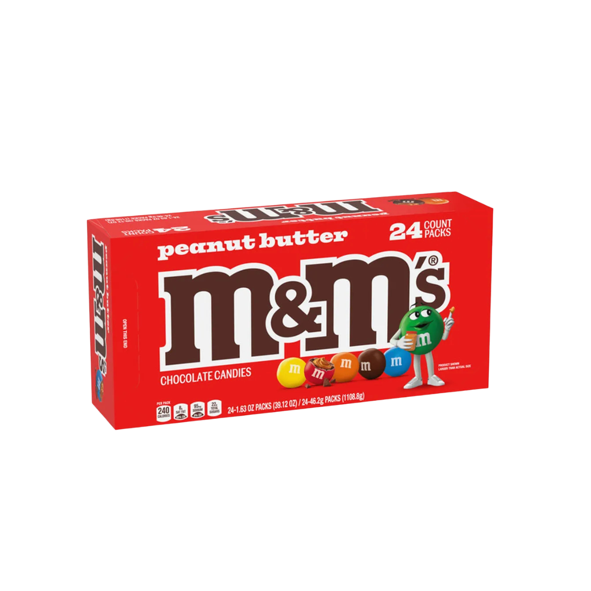 M&M'S Peanut Butter Chocolate Candies – 1.63 oz (24 Pack)
