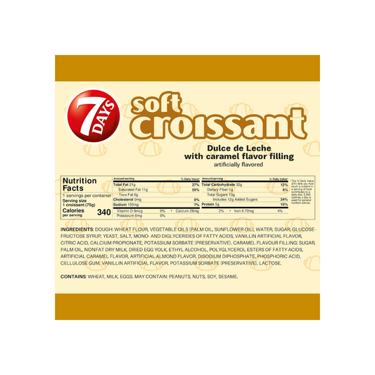7Days Croissant, Caramel - Dulce De Leche 2.65oz - 6 Pack