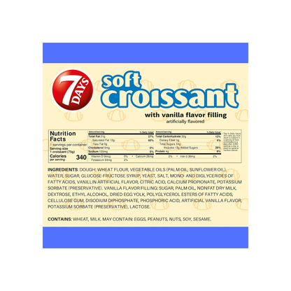 7Days Croissant Vanilla 2.65oz - 6 Pack