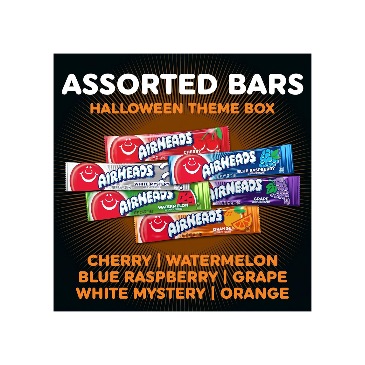 Airheads Full-Size Candy Bars – Halloween Variety Pack (90 Count)