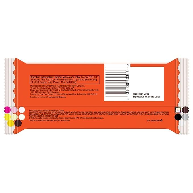 Reese's White Chocolate Peanut Butter Cups – 1.5 oz (24 Pack)
