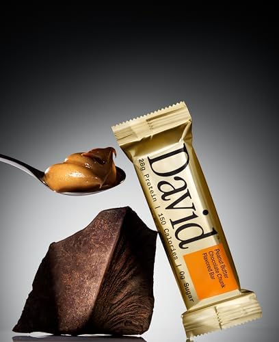 David Protein Bar - 28g Protein - Peanut Butter Chocolate Chunk (12 Bars)