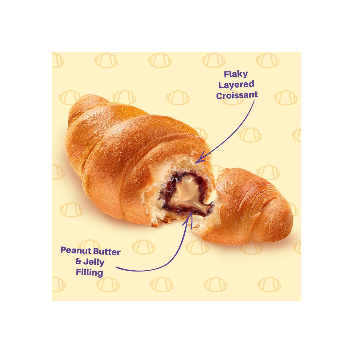 7Days Croissant, Peanut Butter Jelly, 2.65oz - 6 Pack