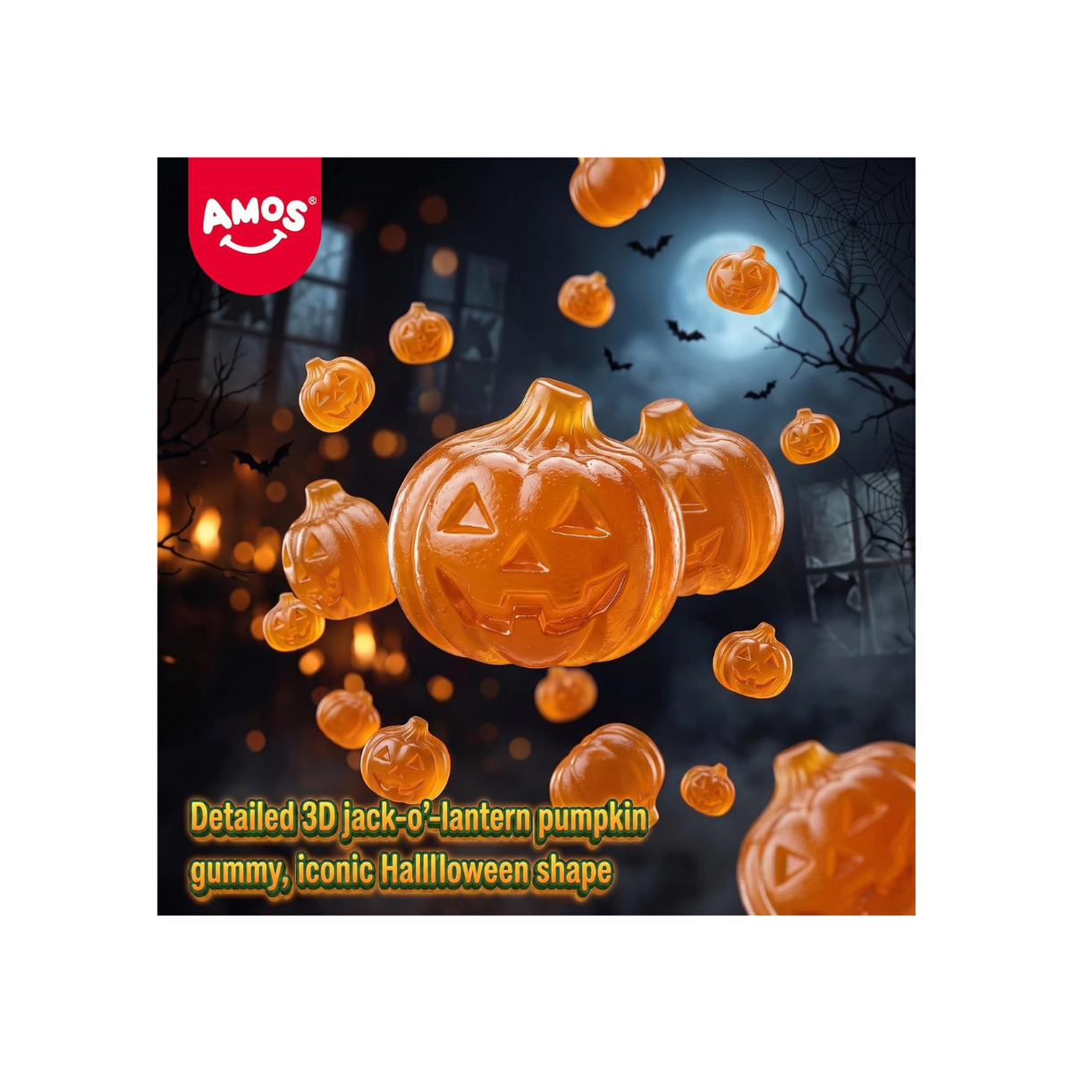 AMOS Peelerz Pumpkin Gummy – Halloween Candy (10 Pack)
