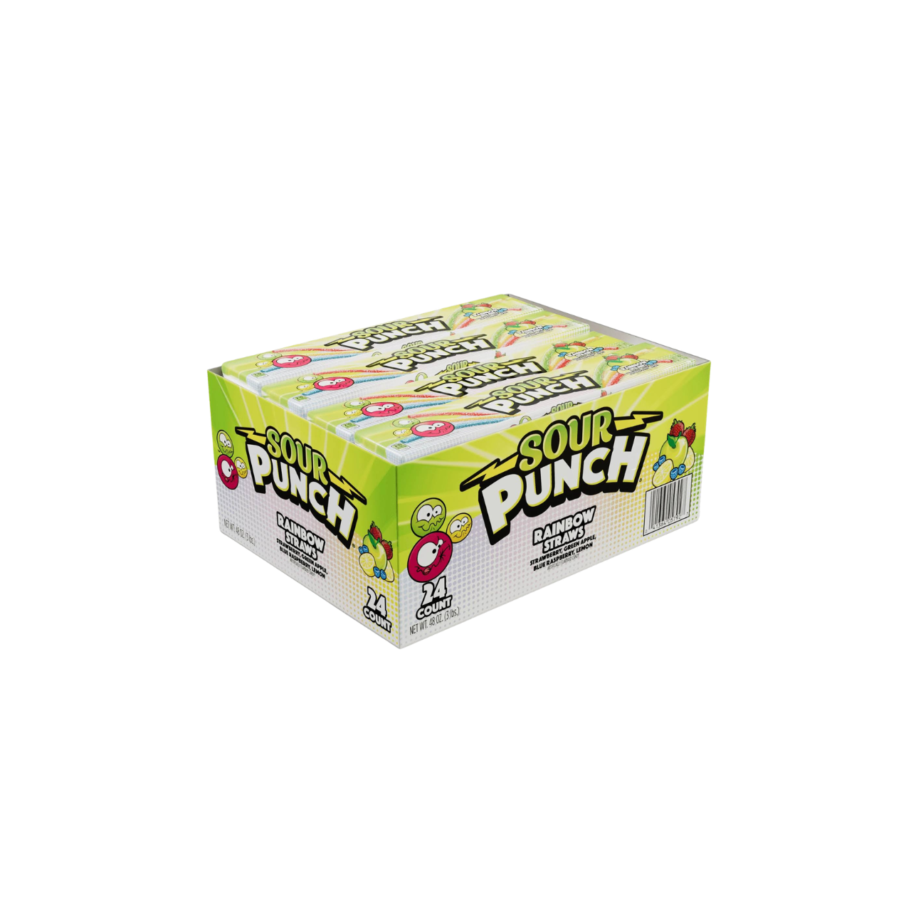 Sour Punch Straws – Rainbow Fruit Flavors, 2 oz