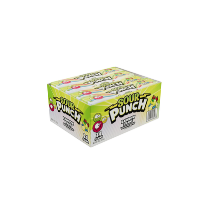 Sour Punch Straws – Rainbow Fruit Flavors, Sour Candy (24 Pack)