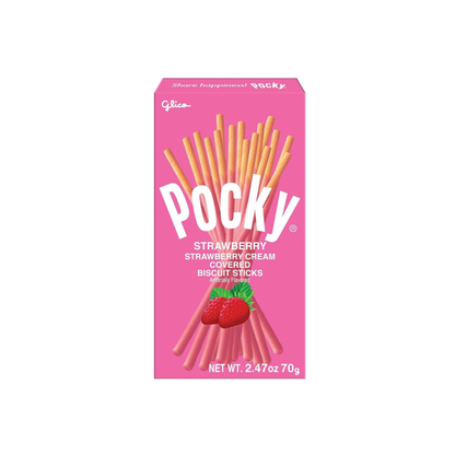 Pocky Strawberry Cream Covered Biscuit Sticks 1.41oz