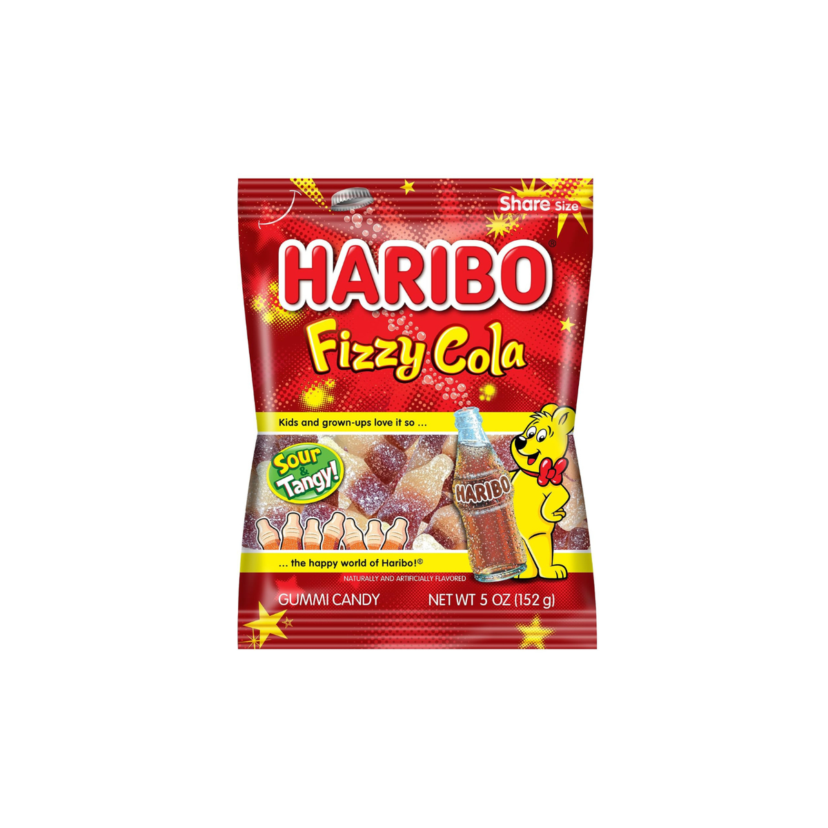 HARIBO Fizzy Cola Fizzy Gummy Candy 5 oz