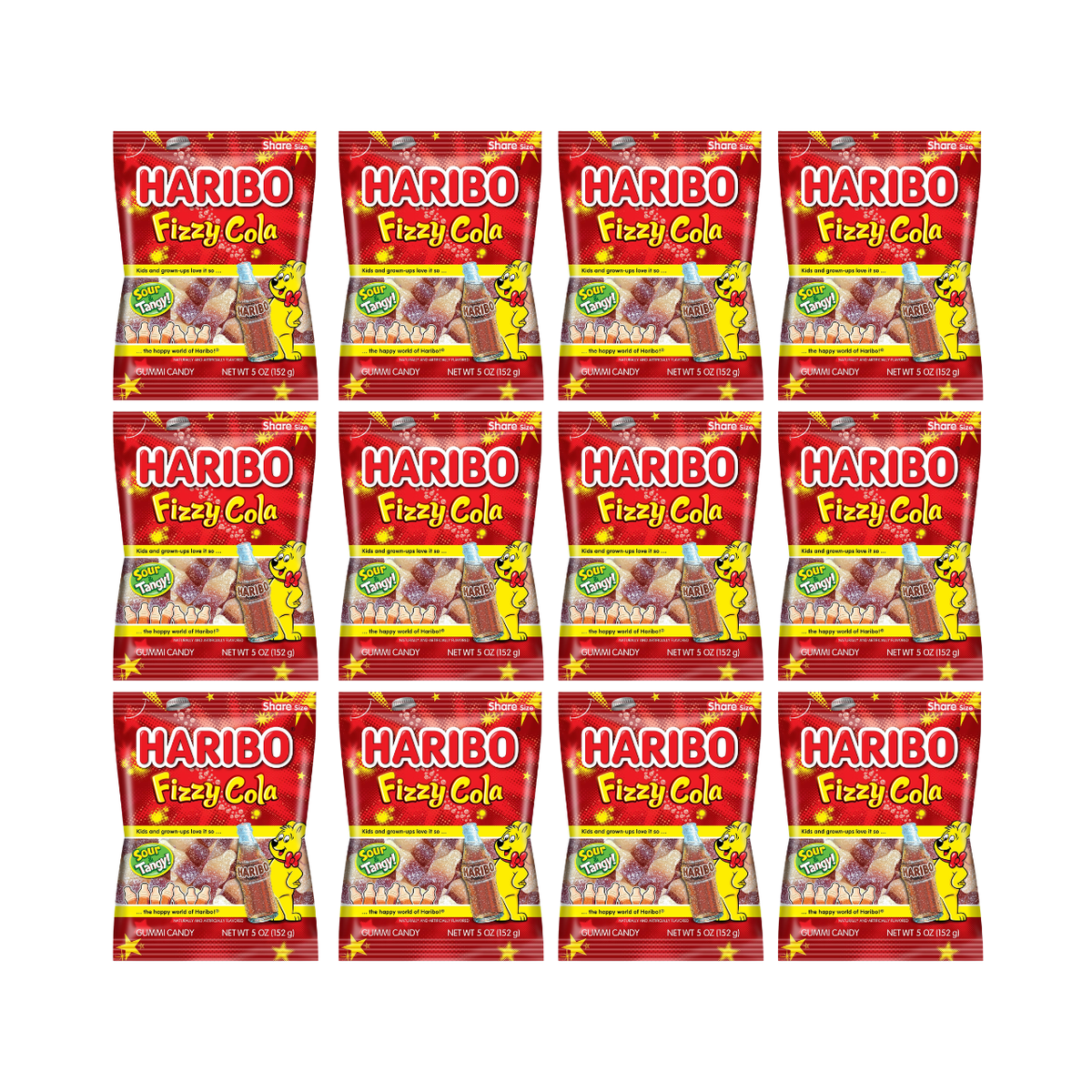 HARIBO Fizzy Cola Fizzy Gummy Candy 5 oz
