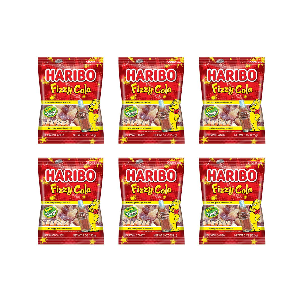 HARIBO Fizzy Cola Fizzy Gummy Candy 5 oz