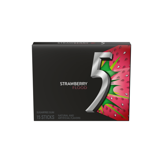 5 Gum Strawberry Flood (10 - Pack)