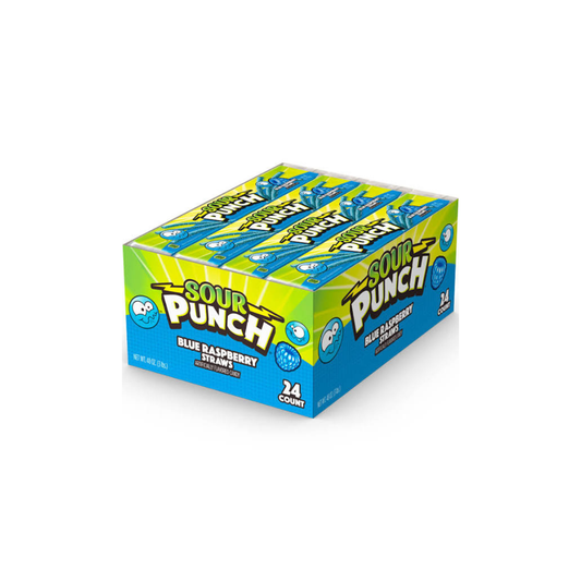Sour Punch Blue Raspberry Straws (24 - Pack)