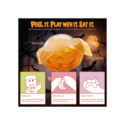 AMOS Peelerz Pumpkin Gummy – Halloween Candy (10 Pack)