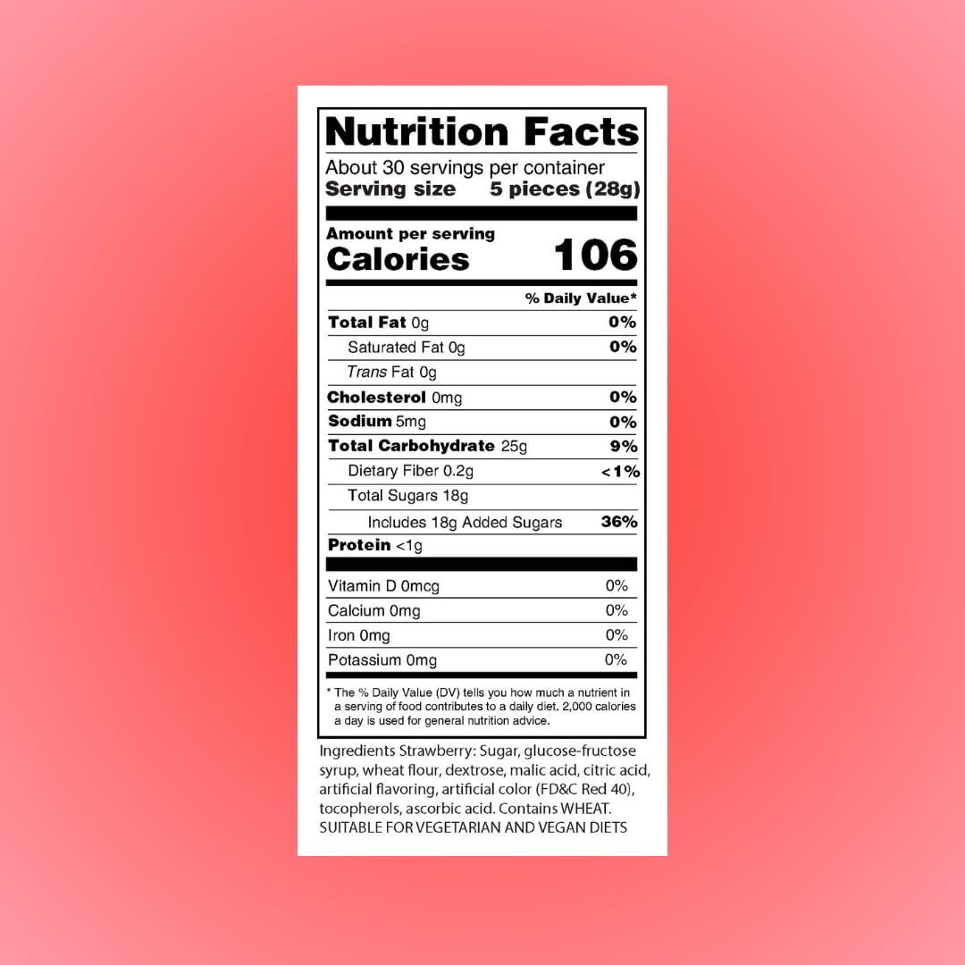 Sour Power - Strawberry Straws (24 Pack)
