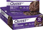Quest Double Chocolate Chunk Protein Bars – High Protein, Low Carb Bars (12 Count)
