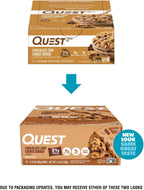 Quest Chocolate Chip Cookie Dough Protein Bars – High Protein, Low Carb Bars (12 Count)