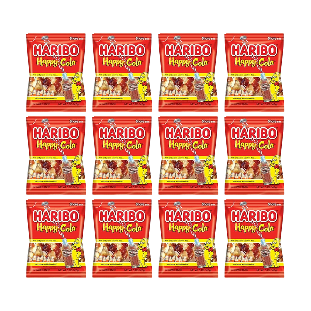 HARIBO Happy Cola Sweet Gummy Candy 5 oz