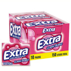 Extra Classic Bubble Sugar Free Chewing Gum – 15 Stick Packs (Pack of 10)
