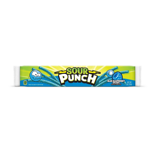 Sour Punch Blue Raspberry Straws (24 - Pack)
