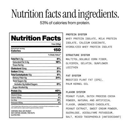 David Bronze High Protein Bars - Peanut Butter Chocolate (12 Bars)